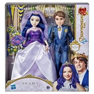 Disney Descendants Mal and Ben Wedding Dolls 2 Piece Fashion Doll Set New in Box